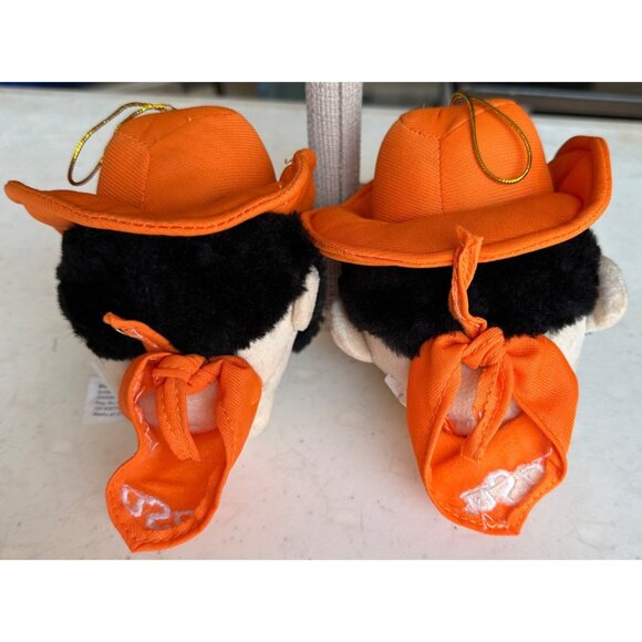 Set of 2 Oklahoma State Cowboys Pistol Pete Mini Plush Ornaments 6" Tall (READ) - Picture 3 of 10